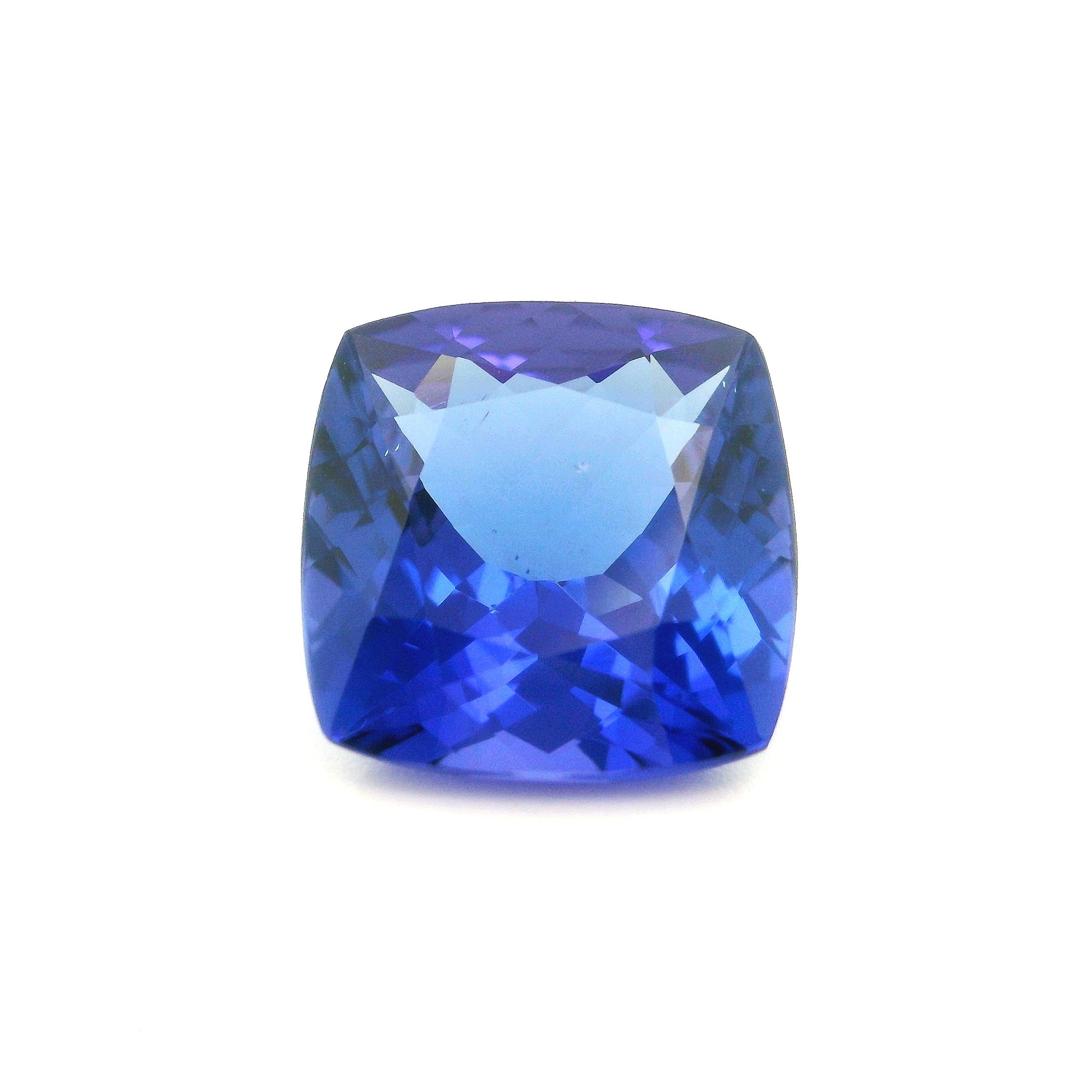 Tanzanit 4,41 ct, niebieski, szlif cushion
