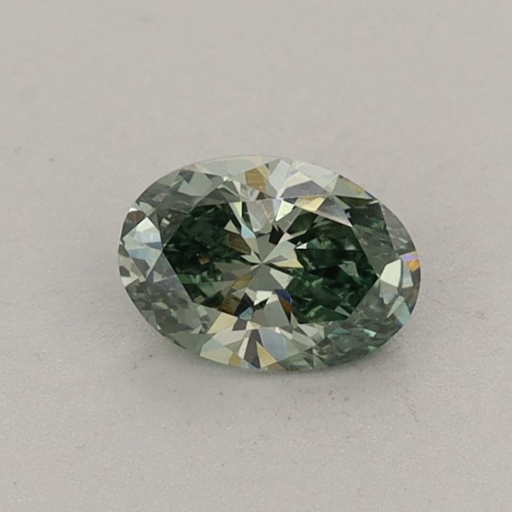 0.44 CT Fancy Vivid Green OVAL