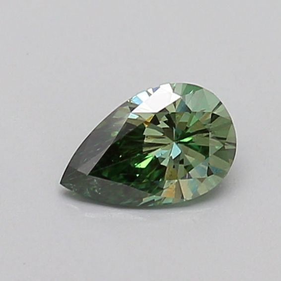 0.31 CT Fancy Vivid Green PEAR