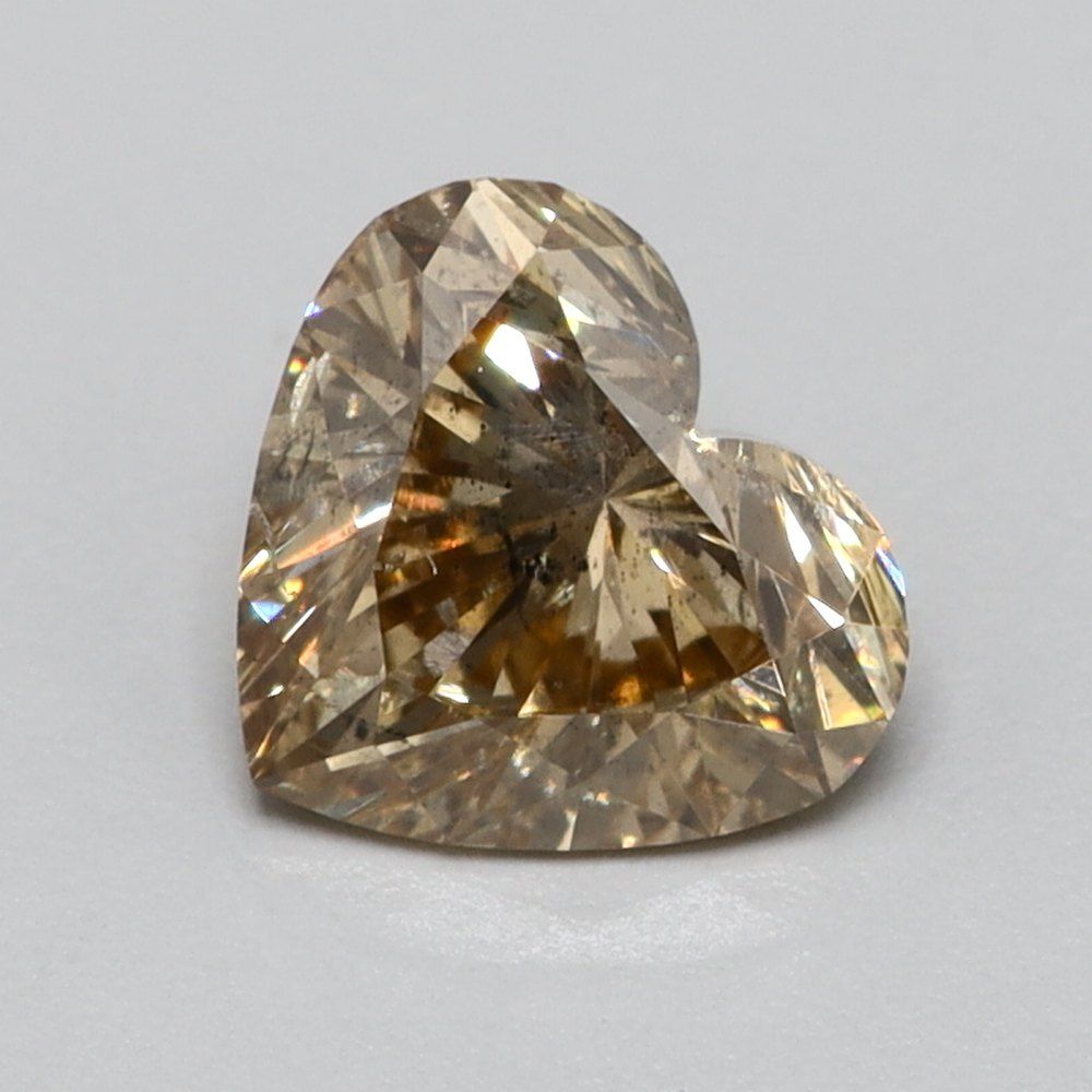 0.5 CT Fancy Vivid Grayish Yellow HEART