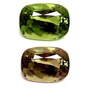Aleksandryt 2,00 ct, zielony, szlif cushion
