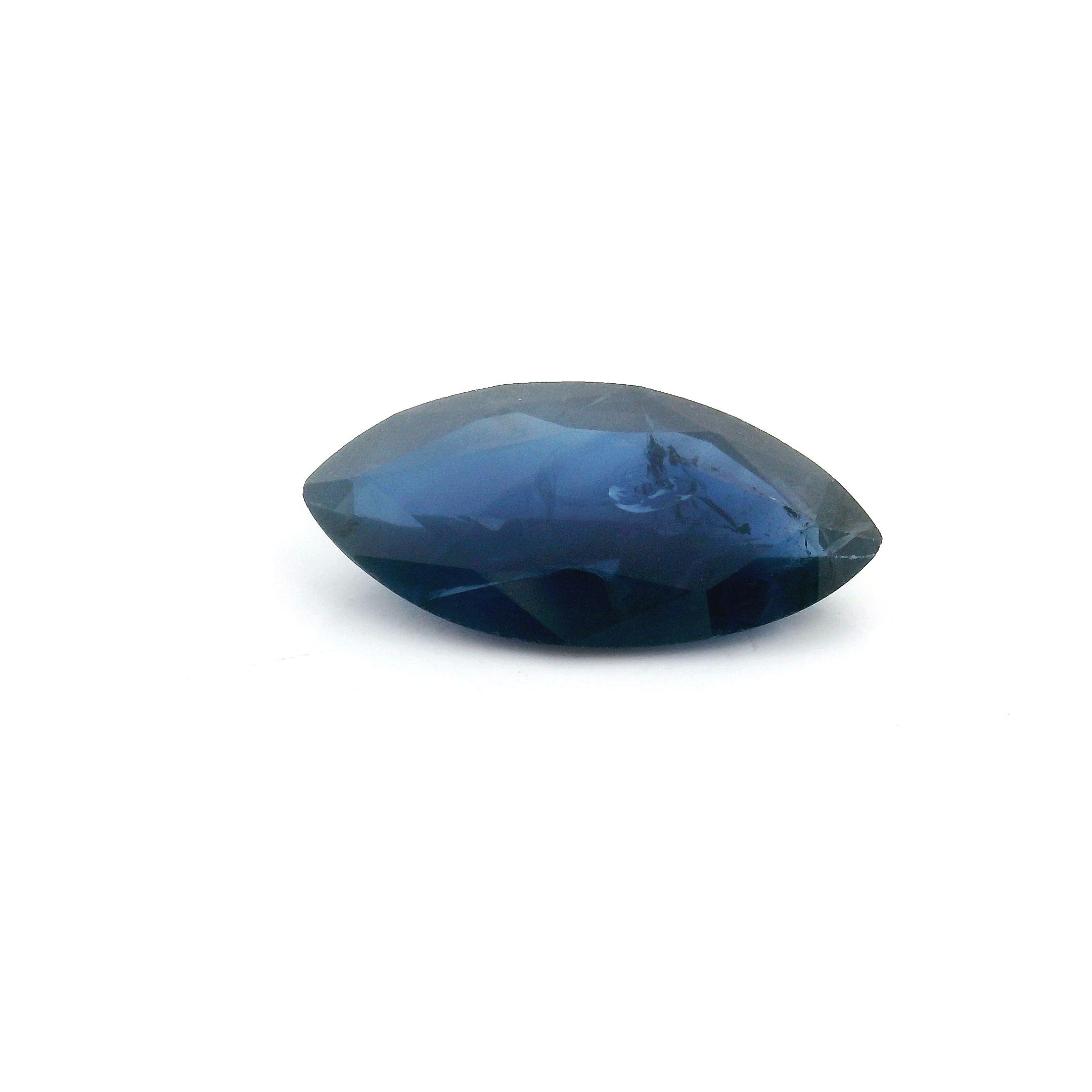 Szafir 2,57 ct, niebieski, szlif markiza