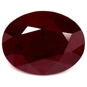 Rubin 5,55 ct, czerwony, szlif owalny