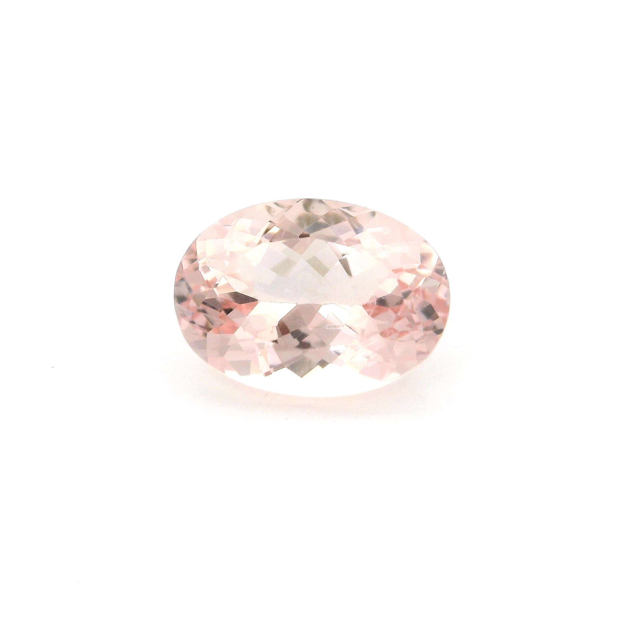Morganit 6,60 ct, różowy, szlif owalny
