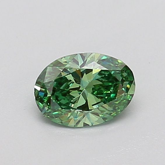 0.38 CT Fancy Intense Green OVAL