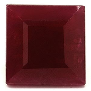 Rubin 2,95 ct, czerwony, szlif kwadratowy