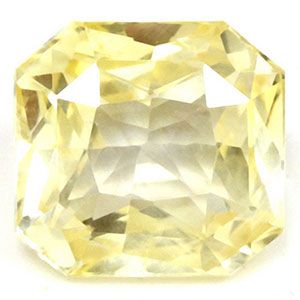 Szafir 1,64 ct, żółty, szlif szmaragdowy