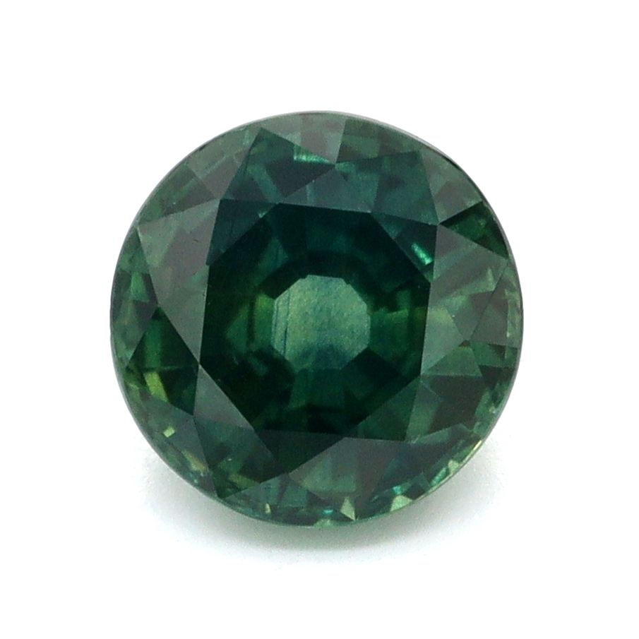 Szafir 1,09 ct, morski, szlif okrągły