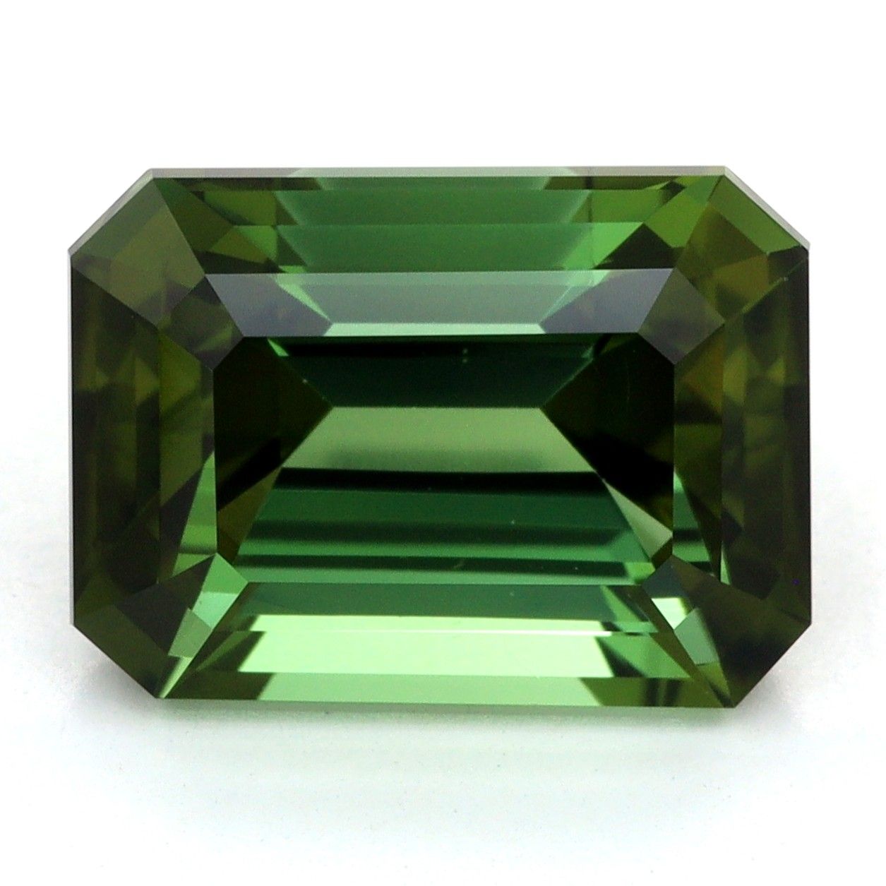 Turmalin 3,99 ct, zielony, szlif szmaragdowy