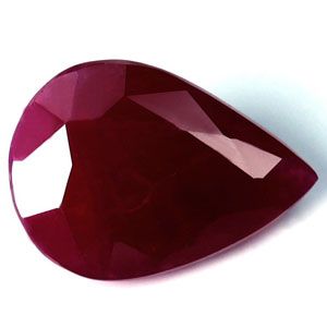 Rubin 3,00 ct, czerwony, szlif gruszka