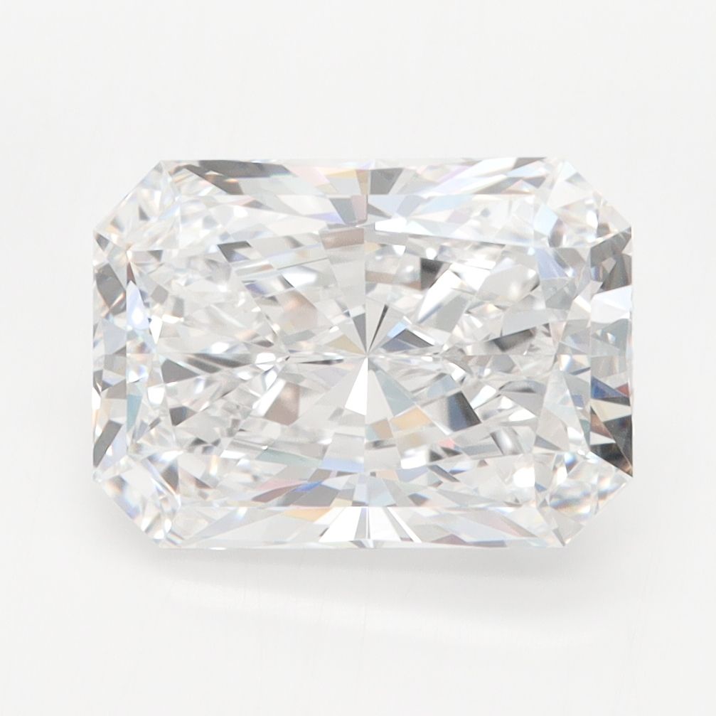 3.37-carat radiant diamond with D color, null cut, and VVS1 clarity.