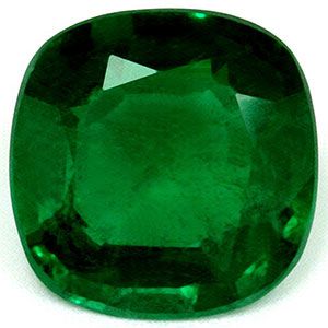 Szmaragd 1,08 ct, zielony, szlif cushion