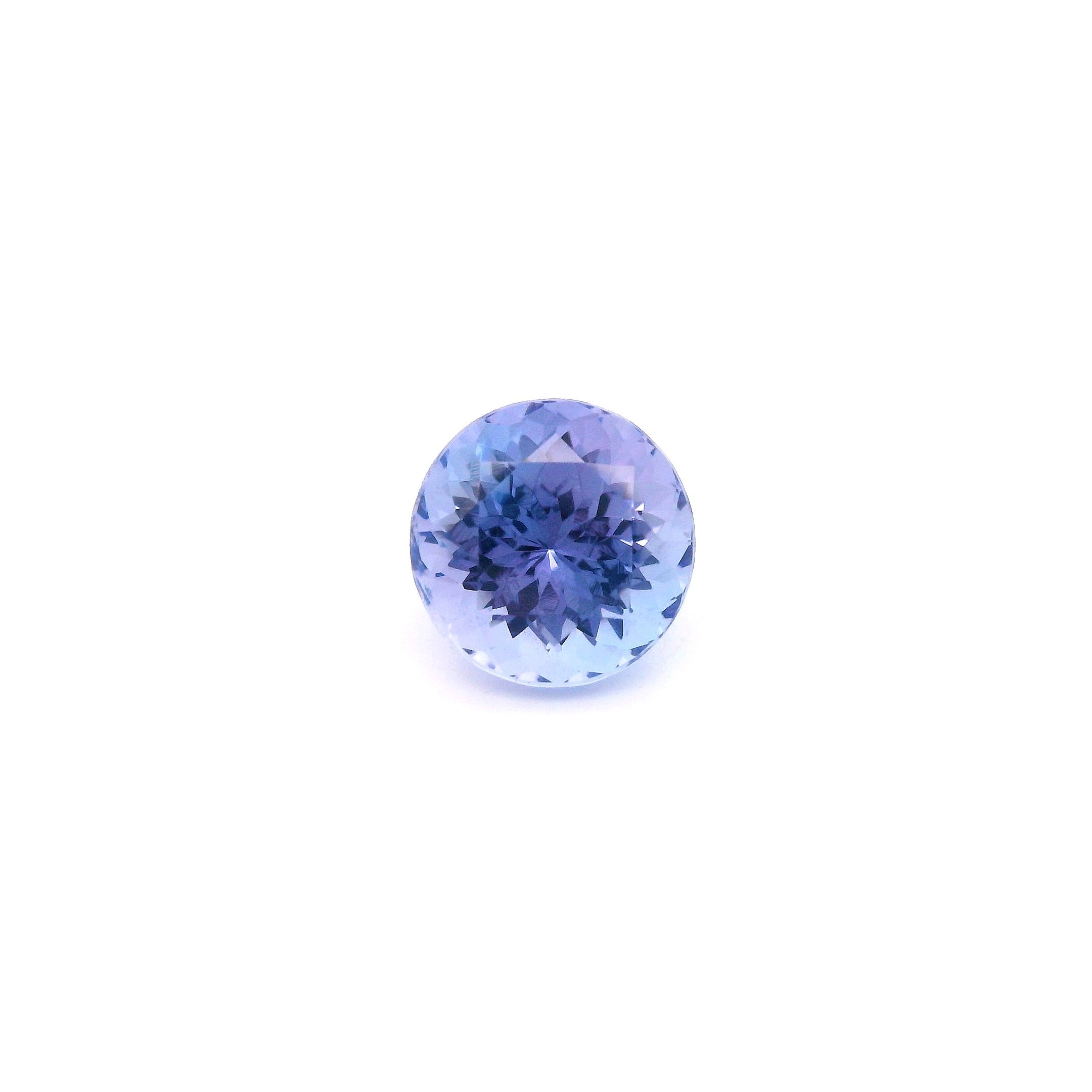 Tanzanit 2,12 ct, niebieski, szlif okrągły