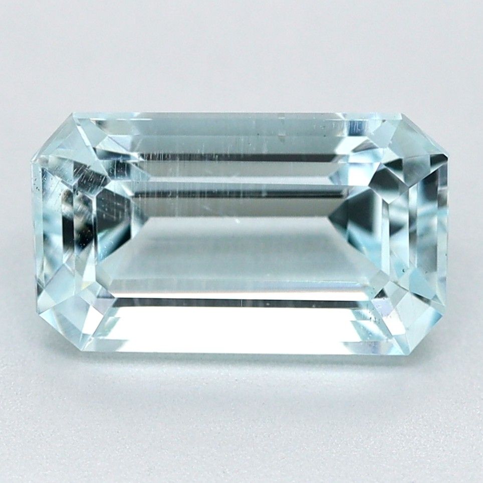 Akwamaryn 1,25 ct, niebieski, szlif szmaragdowy