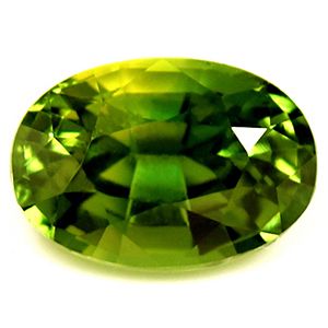 Szafir 1,18 ct, zielony, szlif owalny