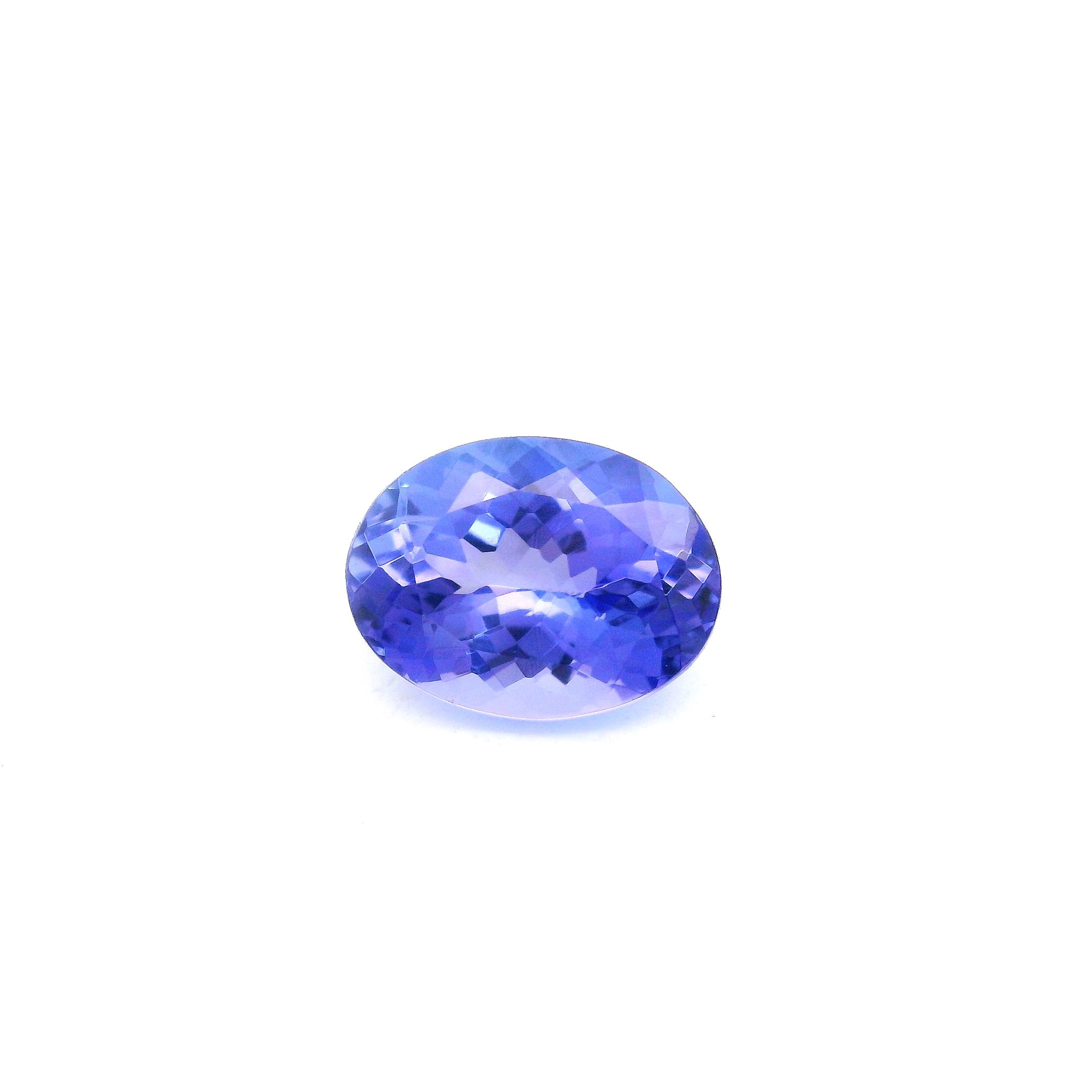 Tanzanit 1,92 ct, niebieski, szlif owalny