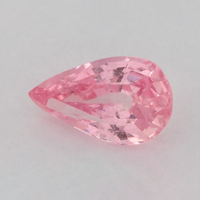 Szafir 1,30 ct, różowy, szlif gruszka