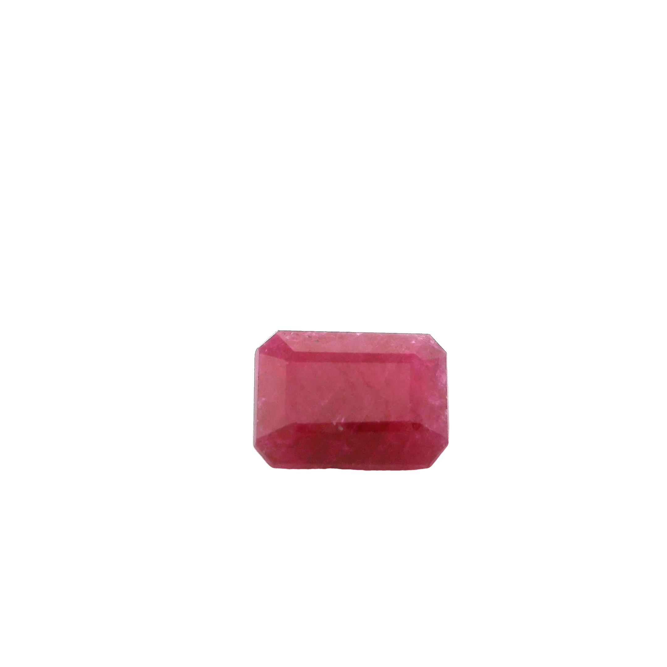 RUBY FACETED 2.98ct RED Dark Red MI MOZAMBIQUE HEATED