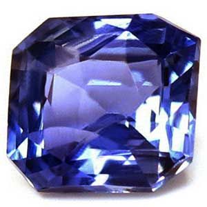 Szafir 1,25 ct, niebieski, szlif szmaragdowy