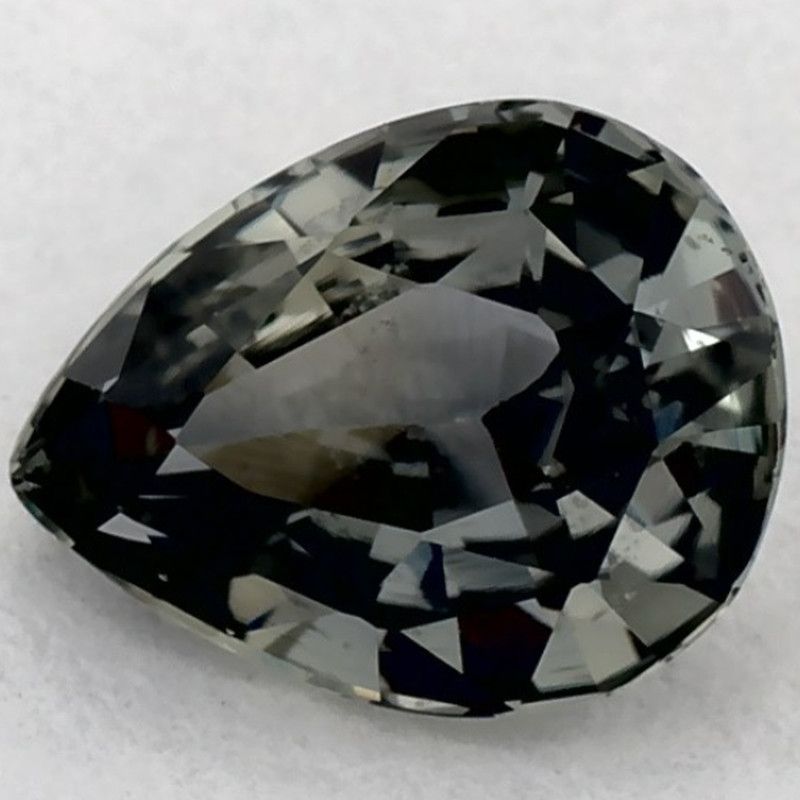 Szafir 1,03 ct, zielony, szlif gruszka