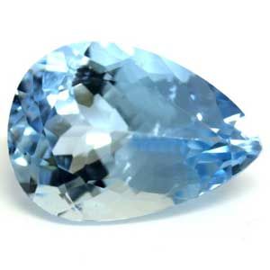 Akwamaryn 2,21 ct, niebieski, szlif gruszka