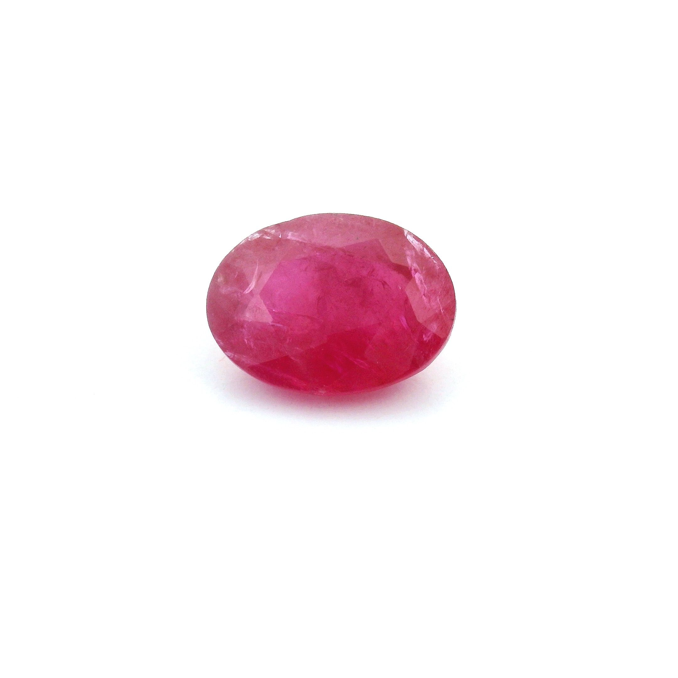 Rubin 2,20 ct, czerwony, szlif owalny