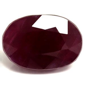 Rubin 6,91 ct, czerwony, szlif owalny