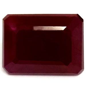 Rubin 1,72 ct, czerwony, szlif szmaragdowy