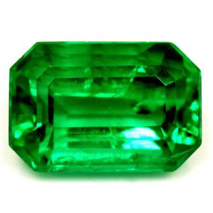 Szmaragd 1,02 ct, zielony, szlif szmaragdowy