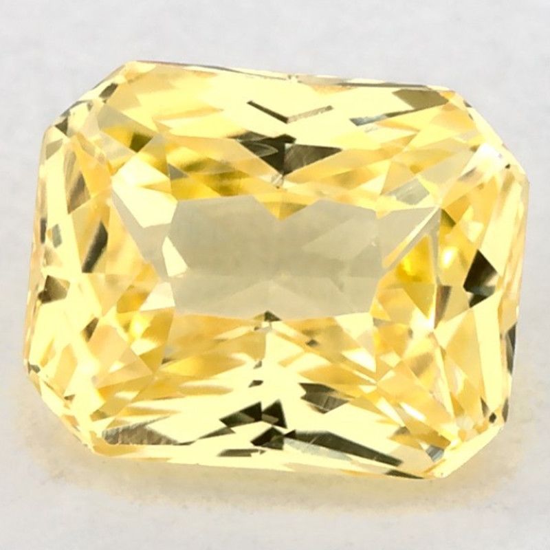 Szafir 1,14 ct, żółty, szlif radiant