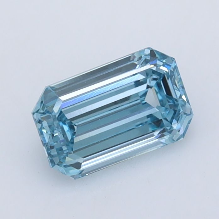 0.93 CT Fancy Intense Greenish Blue EMERALD