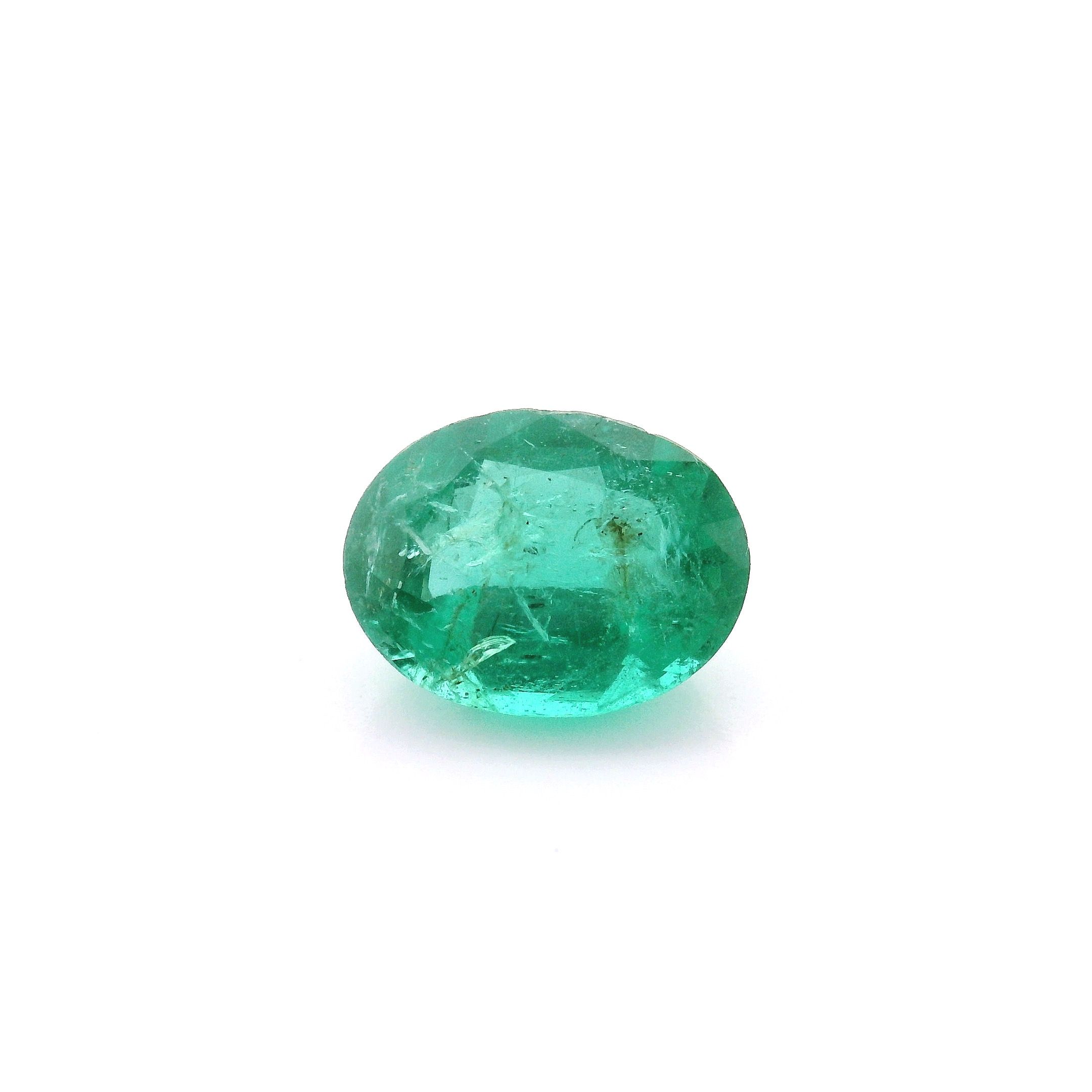 Szmaragd 1,90 ct, zielony, szlif owalny