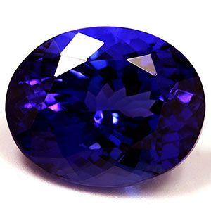 Tanzanit 14,68 ct, niebieski, szlif owalny
