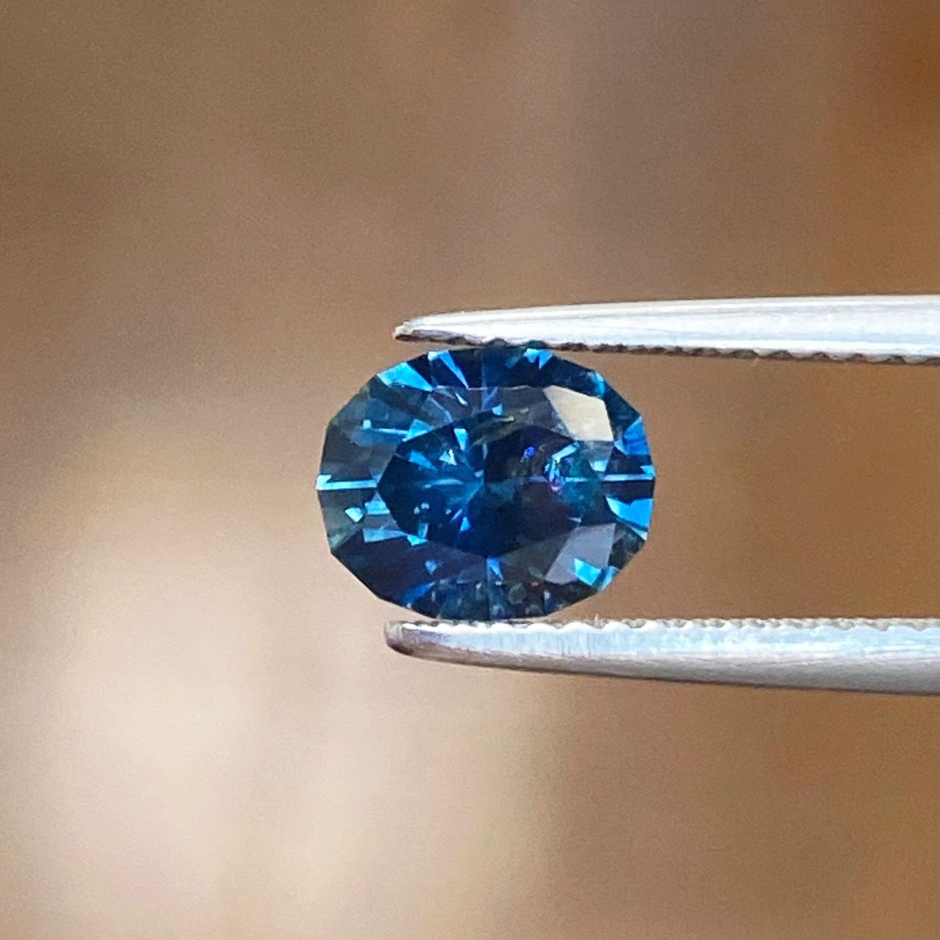 SAPPHIRE FACETED 0.68ct GREEN Blue Green EC UNITEDSTATES HEATED