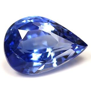 Szafir 1,30 ct, niebieski, szlif gruszka
