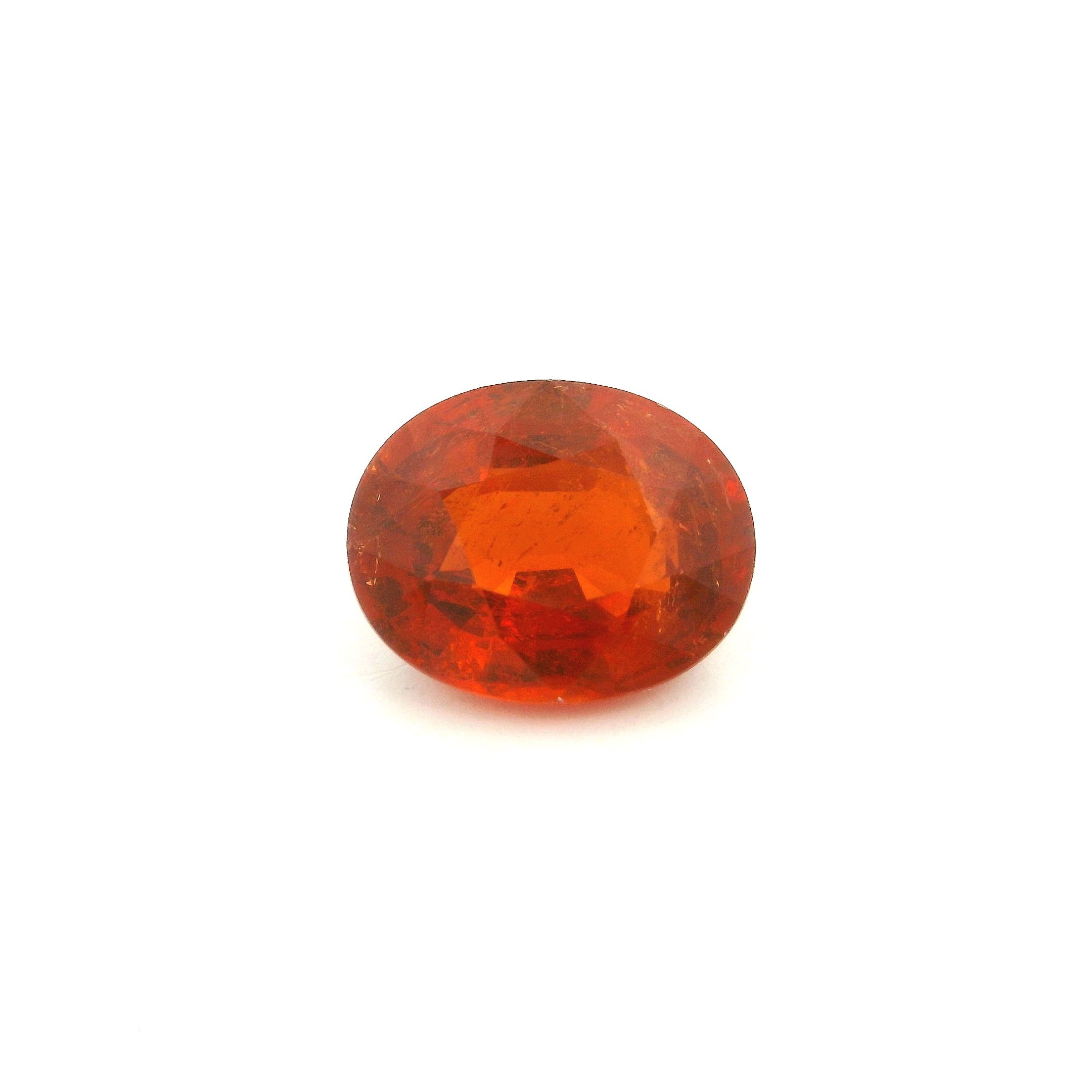 Granat 4,80 ct, pomarańczowy, szlif owalny