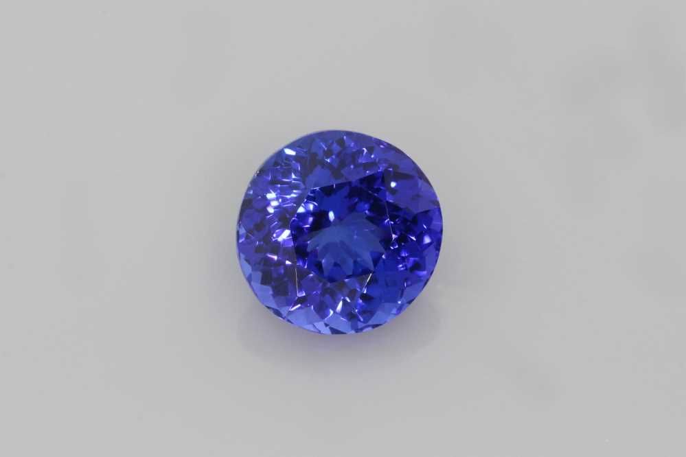 Tanzanit 6,32 ct, niebieski, szlif okrągły