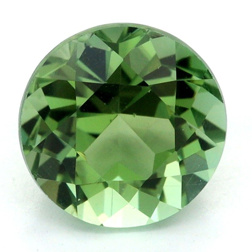Turmalin 1,65 ct, zielony, szlif okrągły