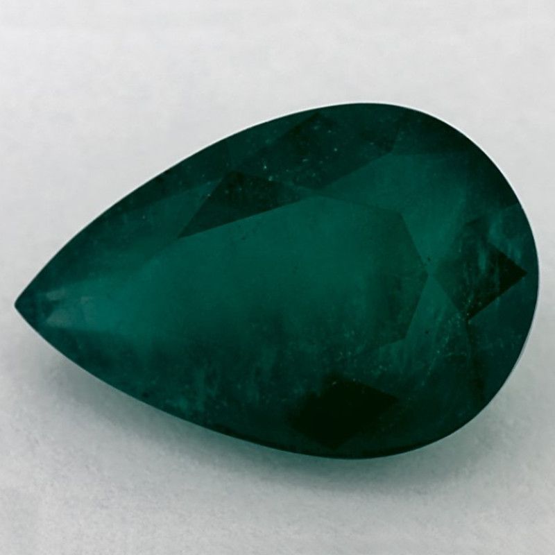 Szmaragd 5,38 ct, zielony, szlif gruszka