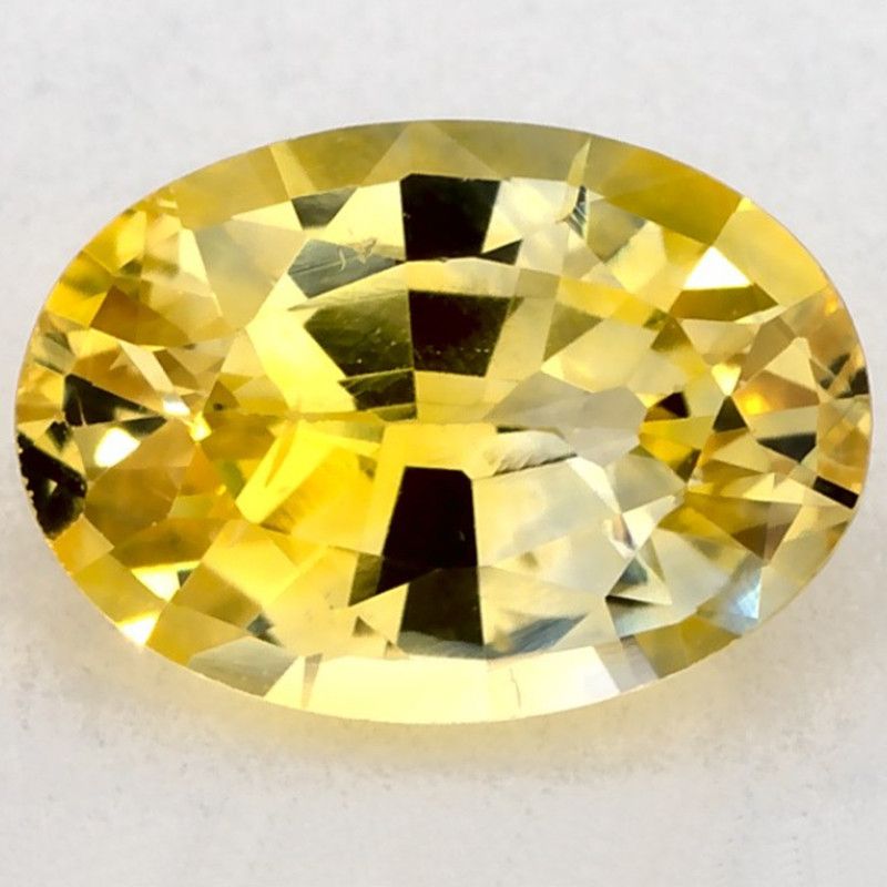 Szafir 1,26 ct, żółty, szlif owalny