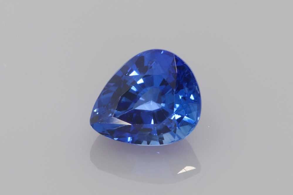 Szafir 1,16 ct, niebieski, szlif gruszka