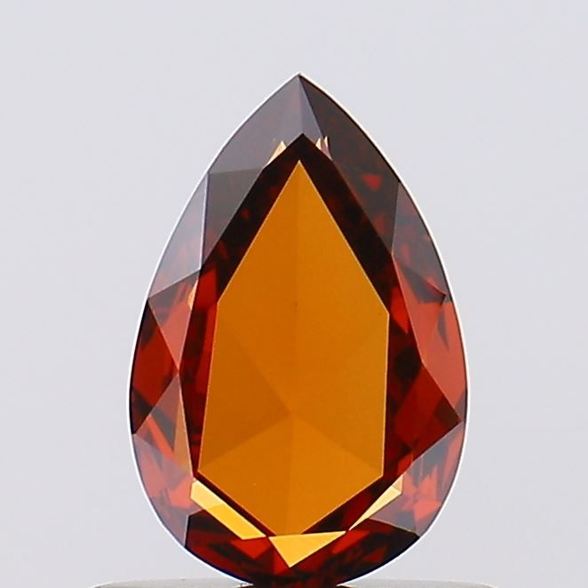 0.5 CT Fancy Vivid Orangey Red PEAR