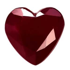 Rubin 1,57 ct, czerwony, szlif serce