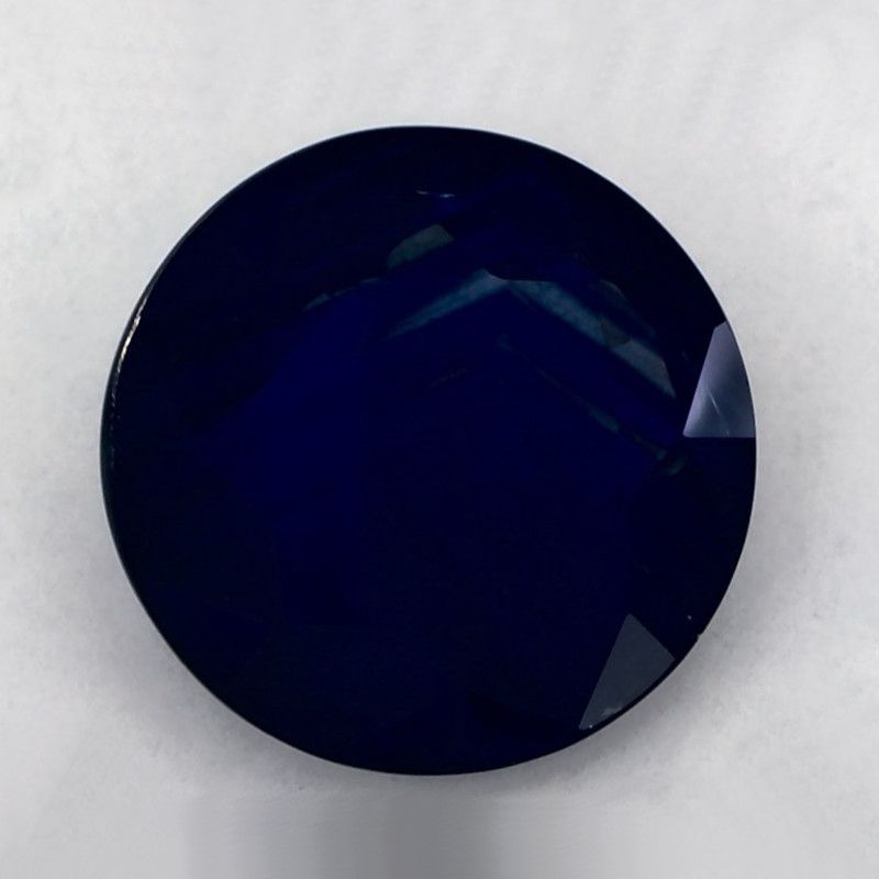 Szafir 3,43 ct, niebieski, szlif okrągły