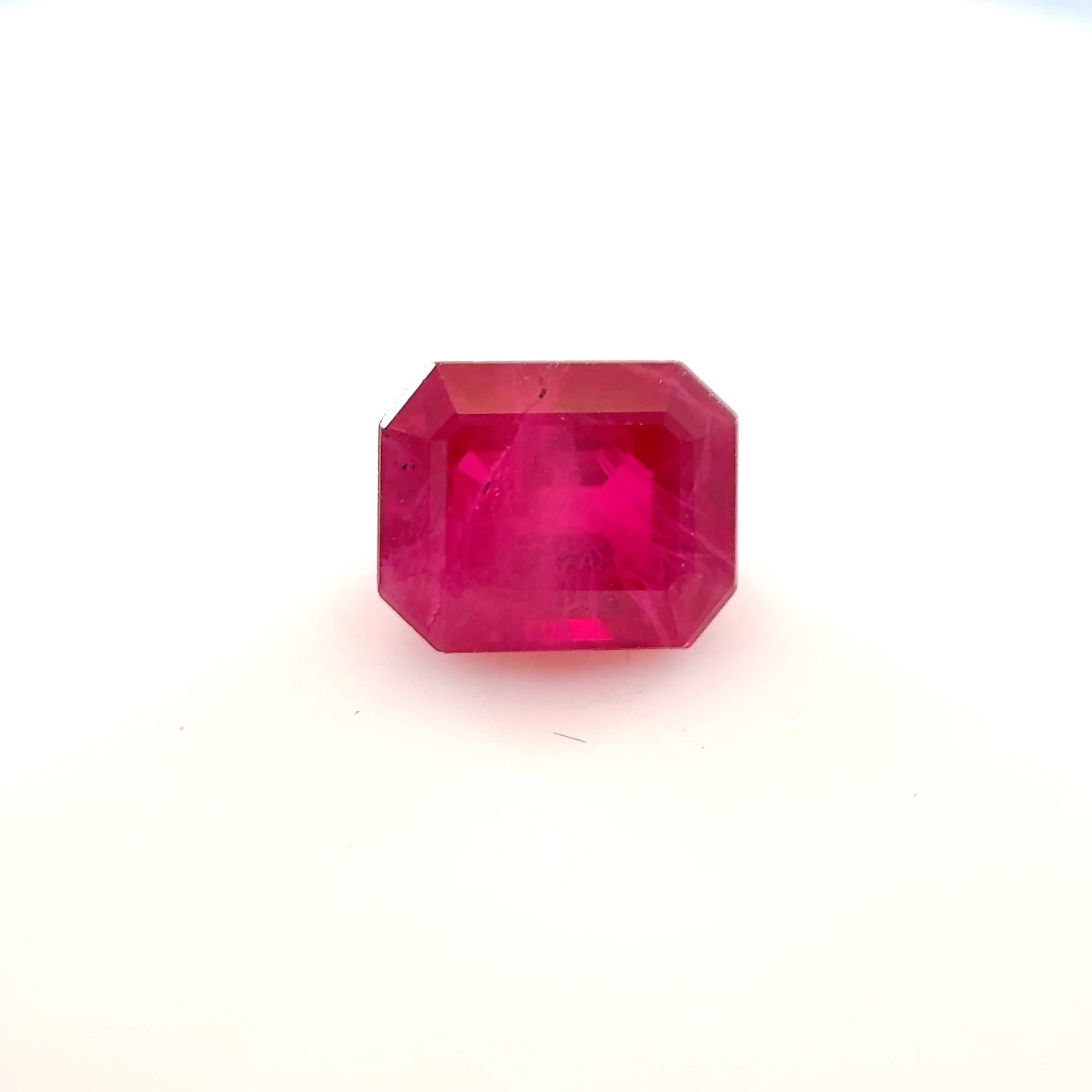 Rubin 1,11 ct, czerwony, szlif szmaragdowy