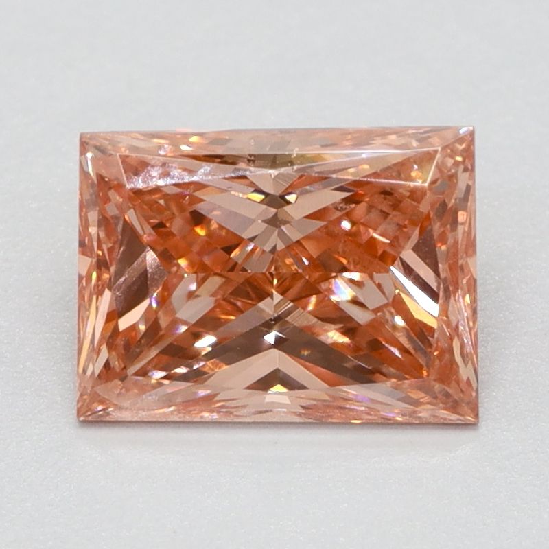 0.7 CT Fancy Vivid Orangey Pink PRINCESS