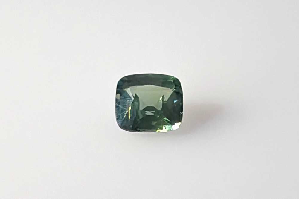 Szafir 1,07 ct, morski, szlif cushion