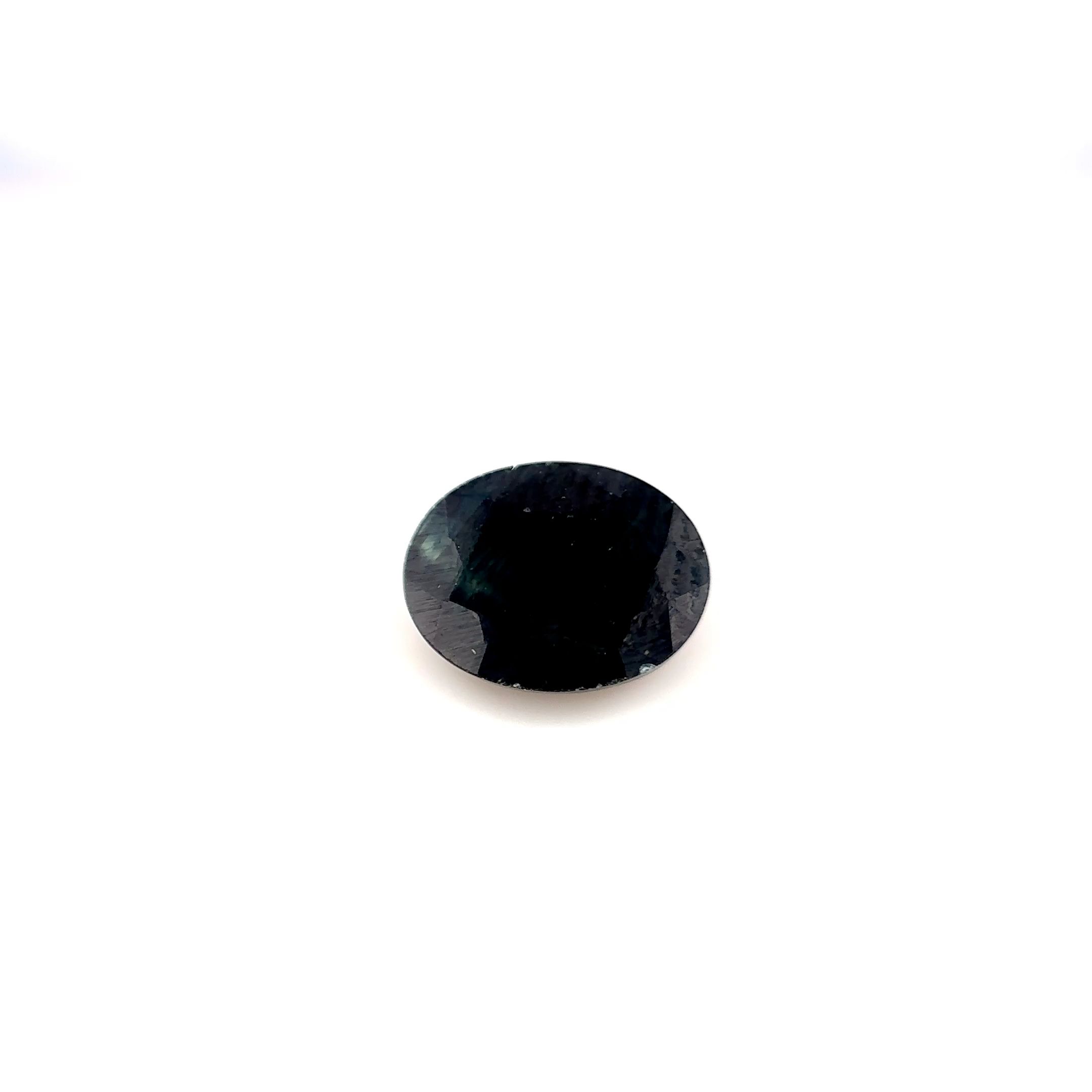 Szafir 2,79 ct, niebieski, szlif owalny