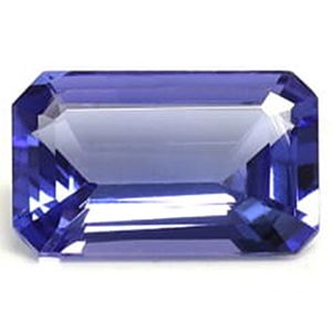 Tanzanit 2,00 ct, niebieski, szlif szmaragdowy