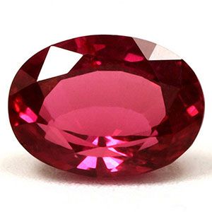 Rubin 1,24 ct, czerwony, szlif owalny